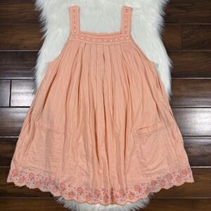 Free People Women's Size Medium Spring Melon Latecia Embroidered Mini Dress